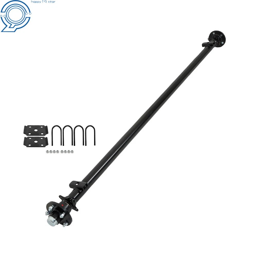 Trailer Axle 3.5K 5 Lug 85" HF 70" Spring Center 5 on 4.5" & U-Bolt Kit