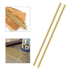 Set of 2 Brass Round Rods 3mm Diameter 200mm Length for Miniature Shafts