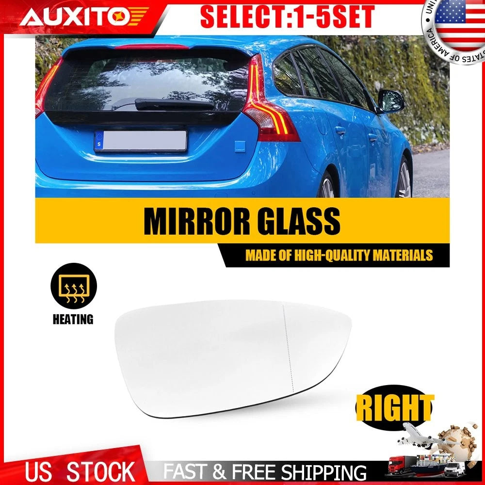 Heated View Mirror Glass Right Passenger for Volkswagen Passat CC Eos (2009–2017)