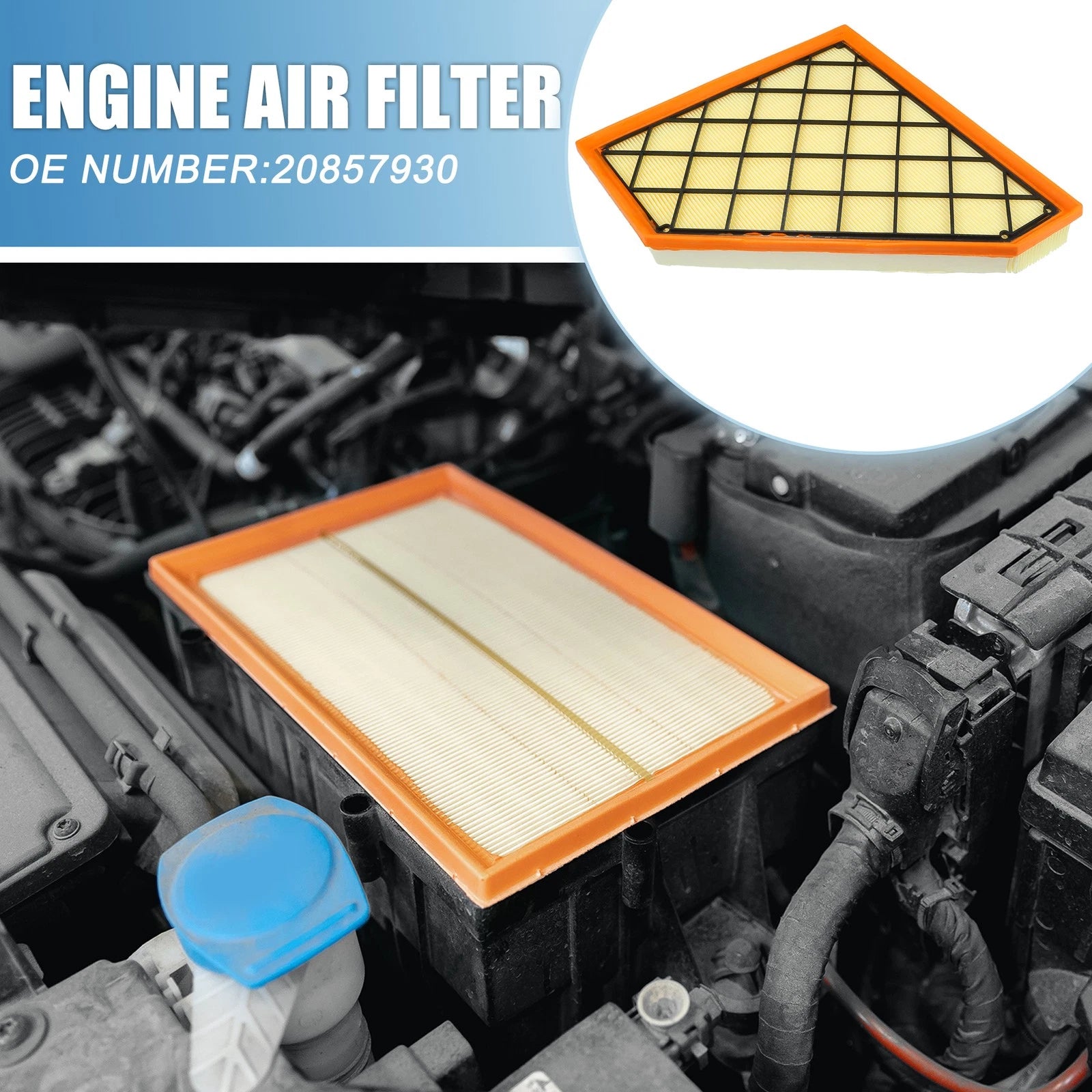Engine Air Filter No. 20857930 for Cadillac ATS (2013–2019) & Chevy Camaro LS LT (2016)