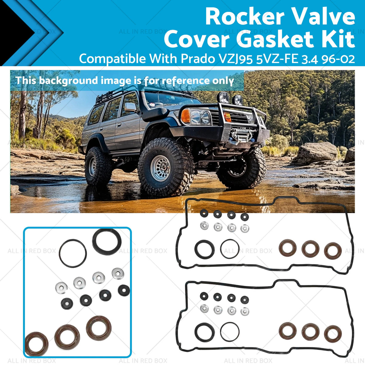 Rocker Valve Tappet Cover Gasket Kit for Toyota Prado VZJ95 (1996–2002)