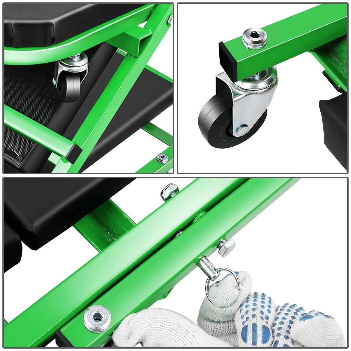 2-in-1 Rolling Creeper for Universal Use (40"x 4.7"x 17.3", 330lbs Capacity)