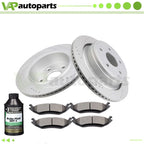 Drill Rear Brake Pads and Rotors for Dodge Durango Ram 1500 (2002–2023)