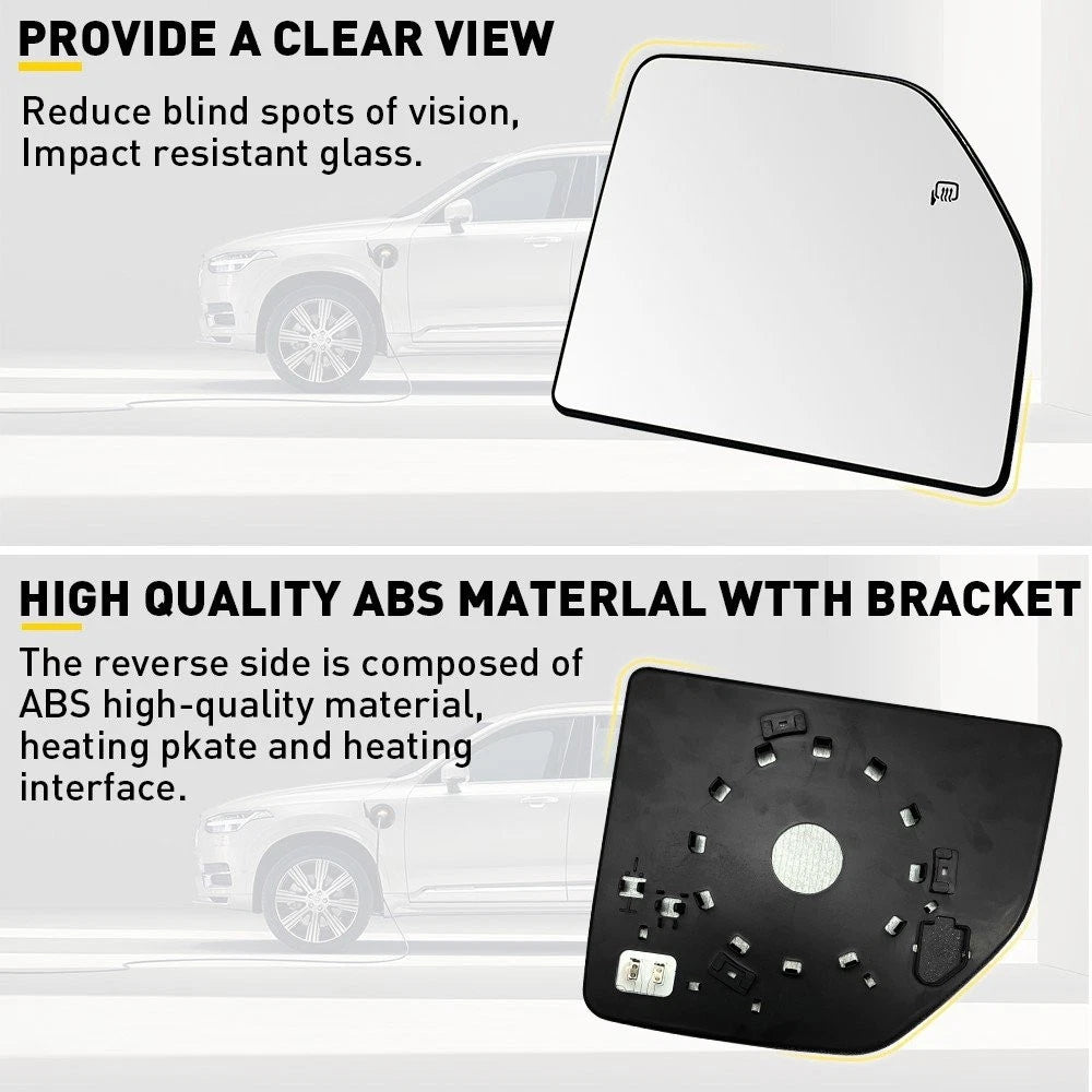 Heated Mirror Glass Upper Passenger Side Assembly for Ford F150 (2015–2020)