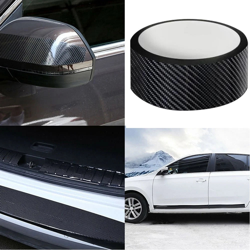 Carbon Fiber Vinyl Door Sill Scuff Plate Cover for EXV