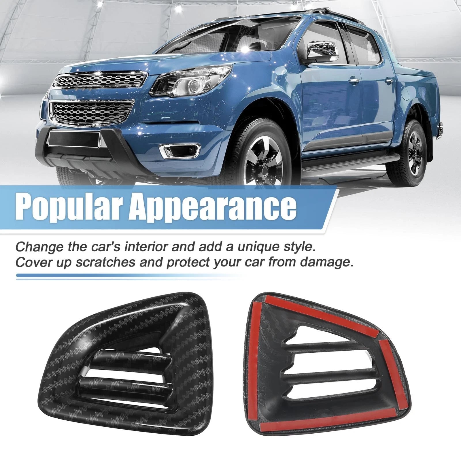 2pcs Black Dashboard Upper Side Air Vent Cover for Chevrolet Colorado (2015–2022)
