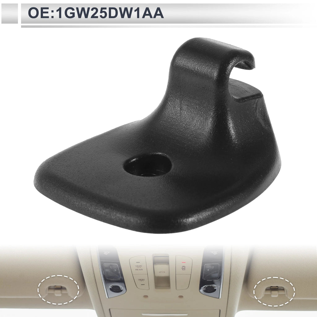 Sun Visor Holder Clip for Chrysler Sebring, Dodge Avenger (No. 1GW25DW1AA) Black