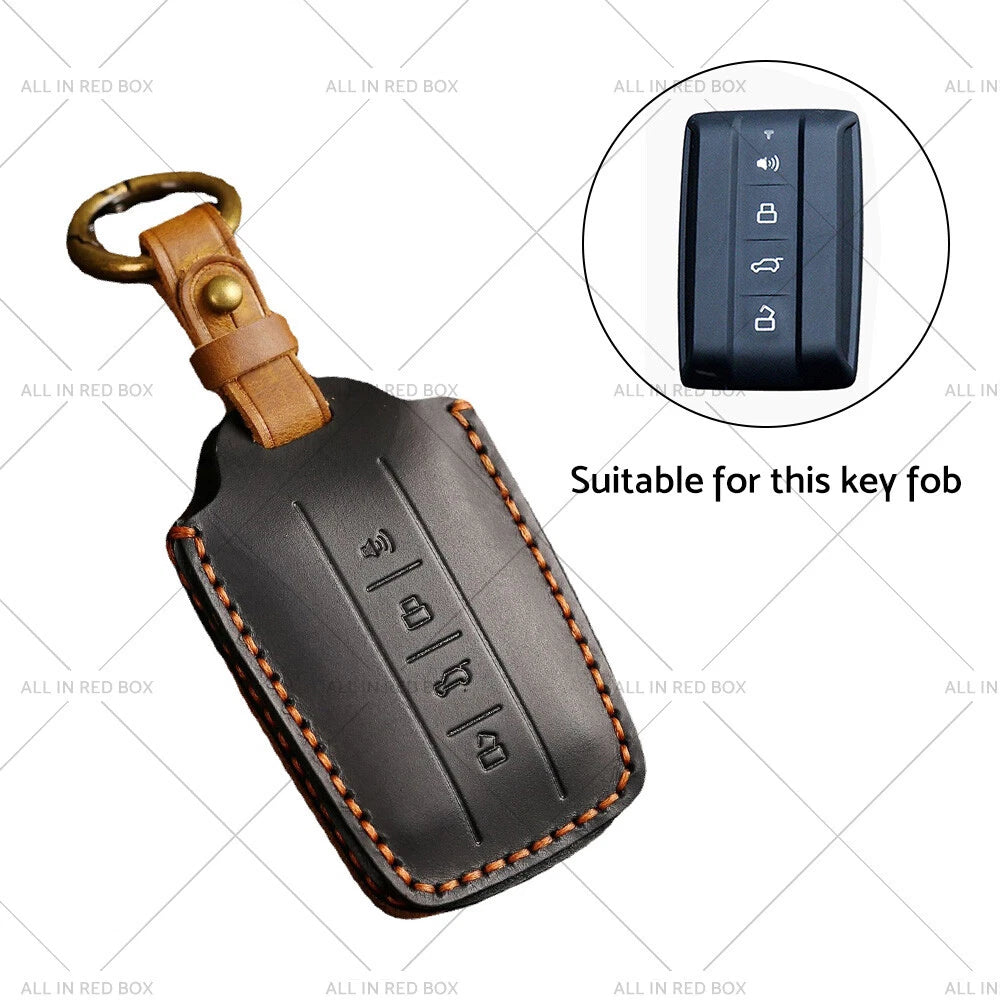 Leather Remote Key Fob Cover for Great Wall GWM Wey Tank 300 (2021–2023)