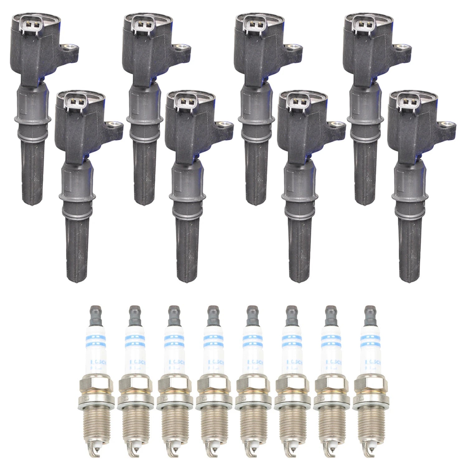 Set of 8 Ignition Coils & Spark Plugs for Ford E-250 F-150 F-250 V8