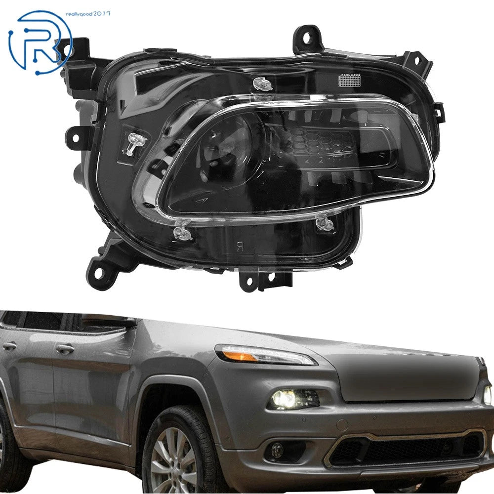 Right Side HID Xenon Black Headlight for Jeep Cherokee (2014–2018)