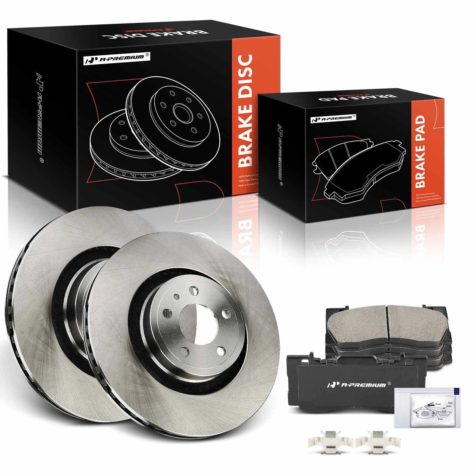 Front Disc Brake Rotors & Ceramic Pads for Ford Mustang (2015–2020)