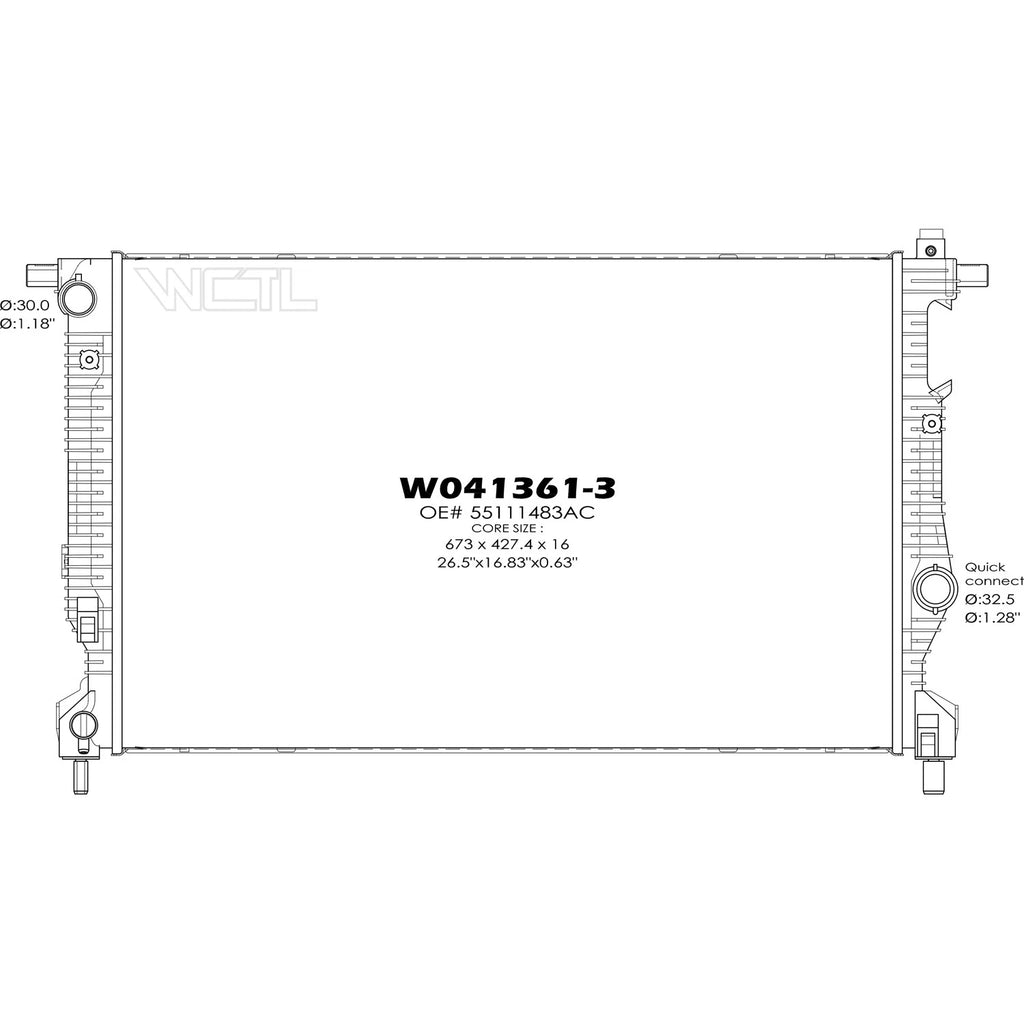 Replacement Plastic Aluminum Radiator for Ford Ranger PX (2011–2018)