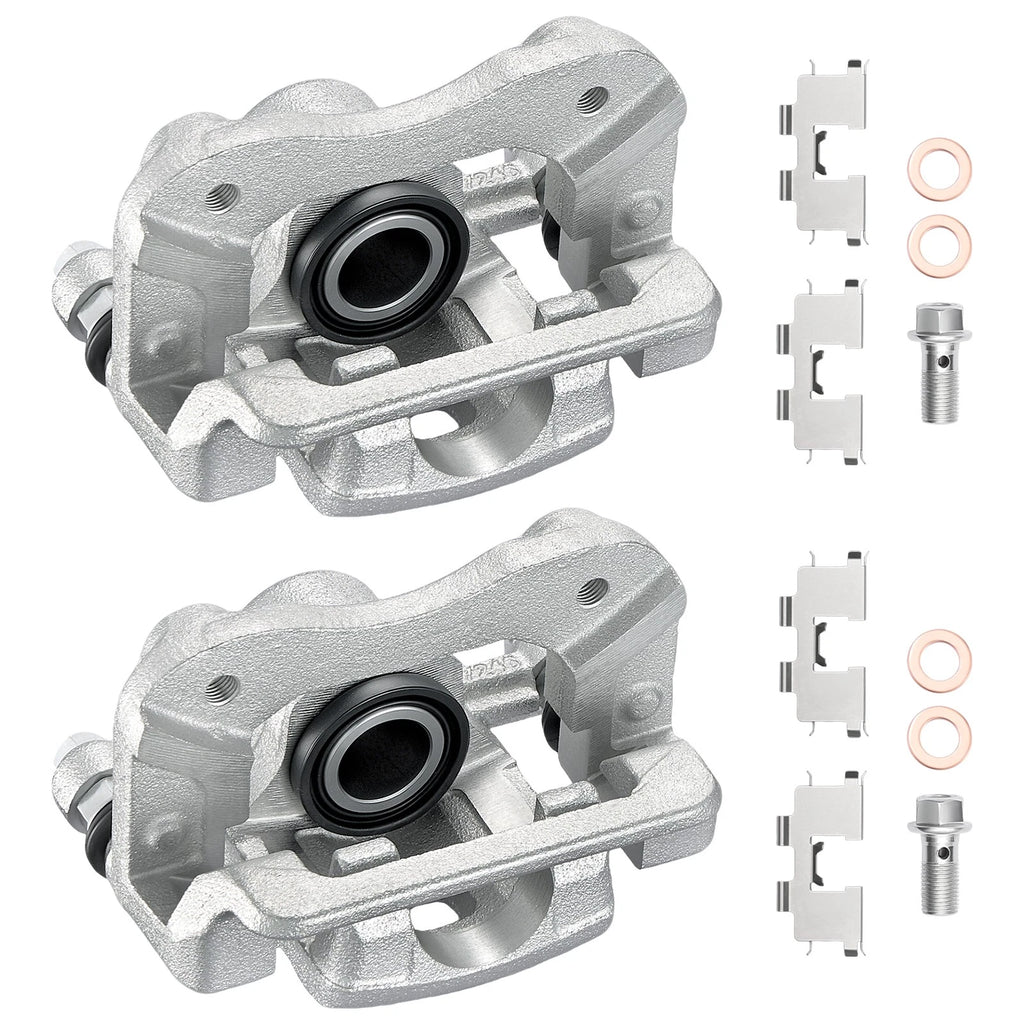 Pair Rear Disc Brake Calipers w/ Bracket for Hyundai Sonata (2006–2008)