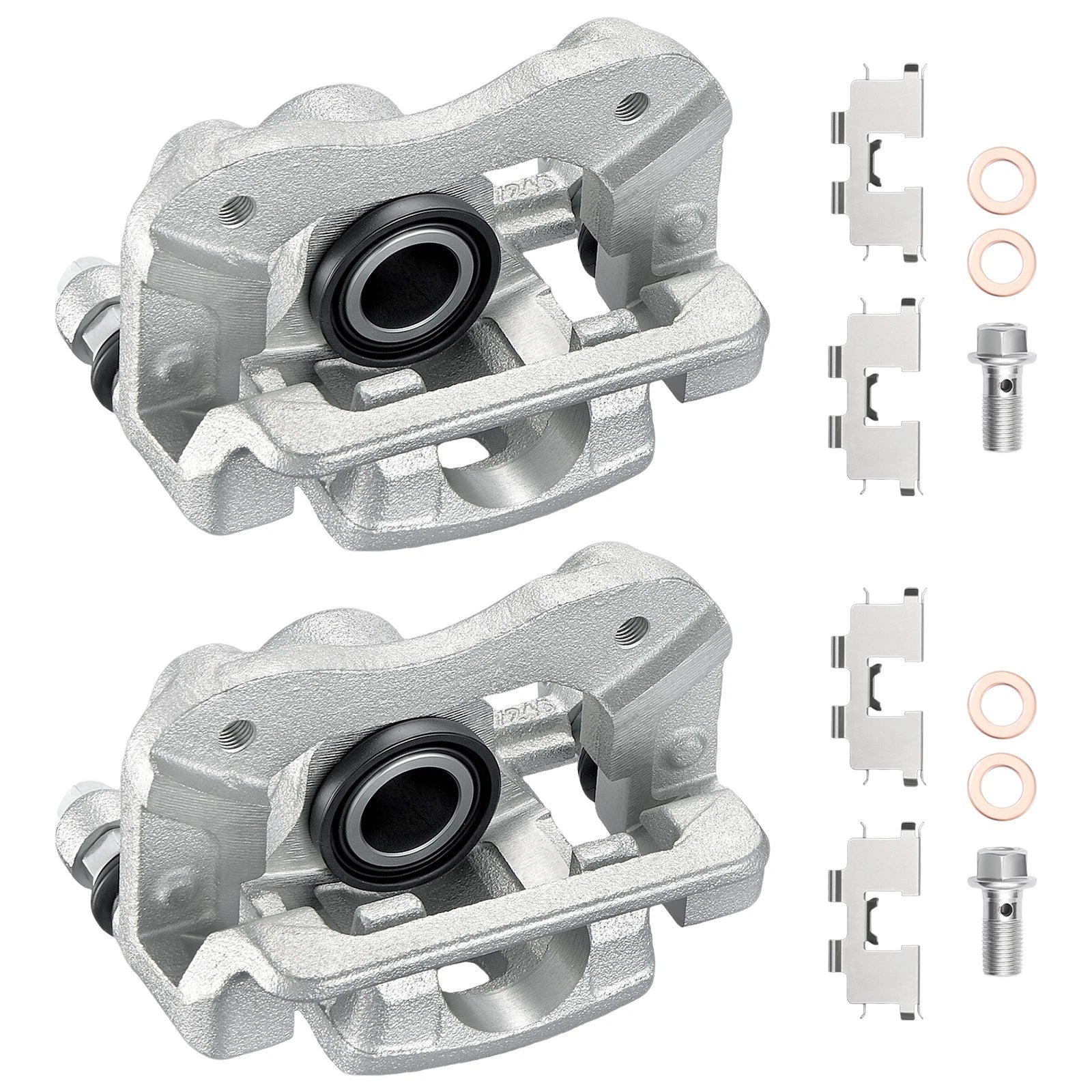 Pair Rear Disc Brake Calipers w/ Bracket for Hyundai Sonata (2006–2008)