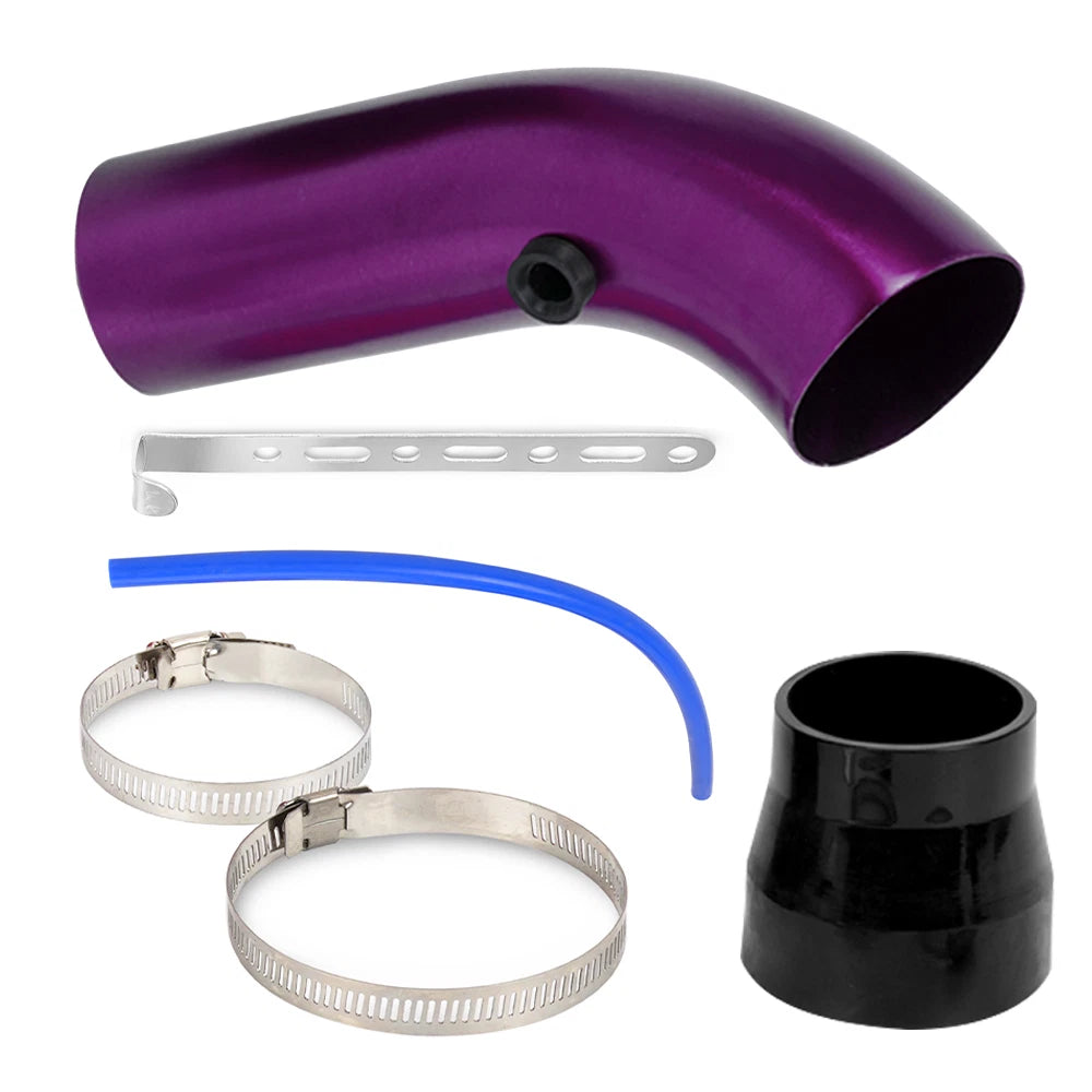 76mm Aluminum Cold Air Intake Induction Pipe Hose Tube - Purple