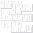 Set of 4 White Decals for Boat Registration A-Z & 0-9