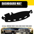 Dash Cover Mat for Dodge Ram 1500 2500 3500 (1998–2001) Sun Protection