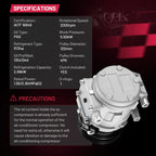 AC Compressor with Clutch for Hyundai Tucson (2005–2007, 2009) Kia Spectra5 (2005–2006) 2.0L