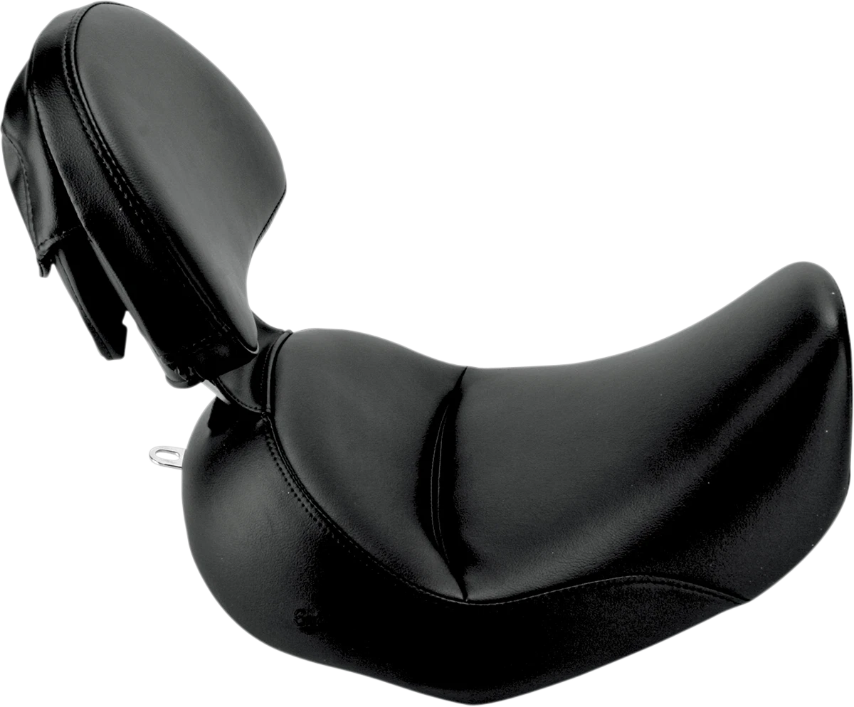 SADDLEMEN Heels Down Solo Seat with Backrest for FLSTC (1997–2006)