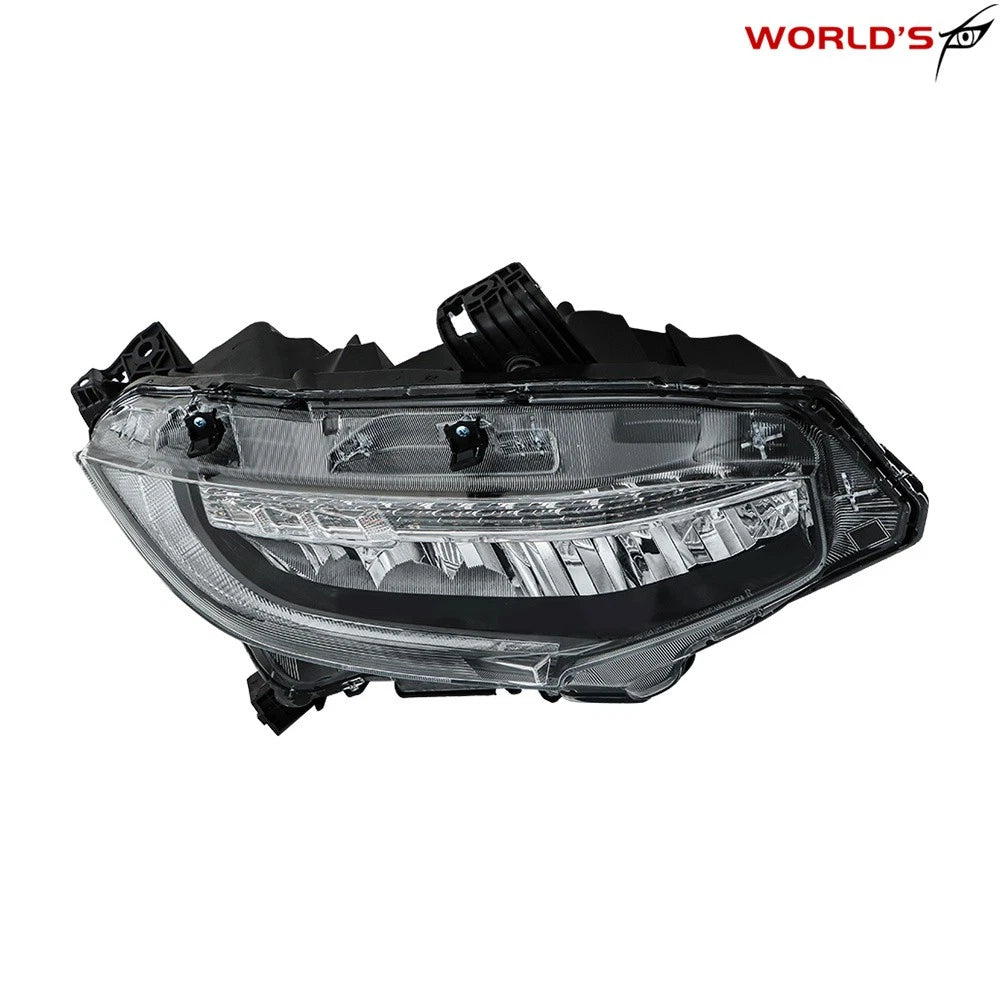 RH LED Headlight for Honda Civic (2016–2021) Clear Lens Chrome
