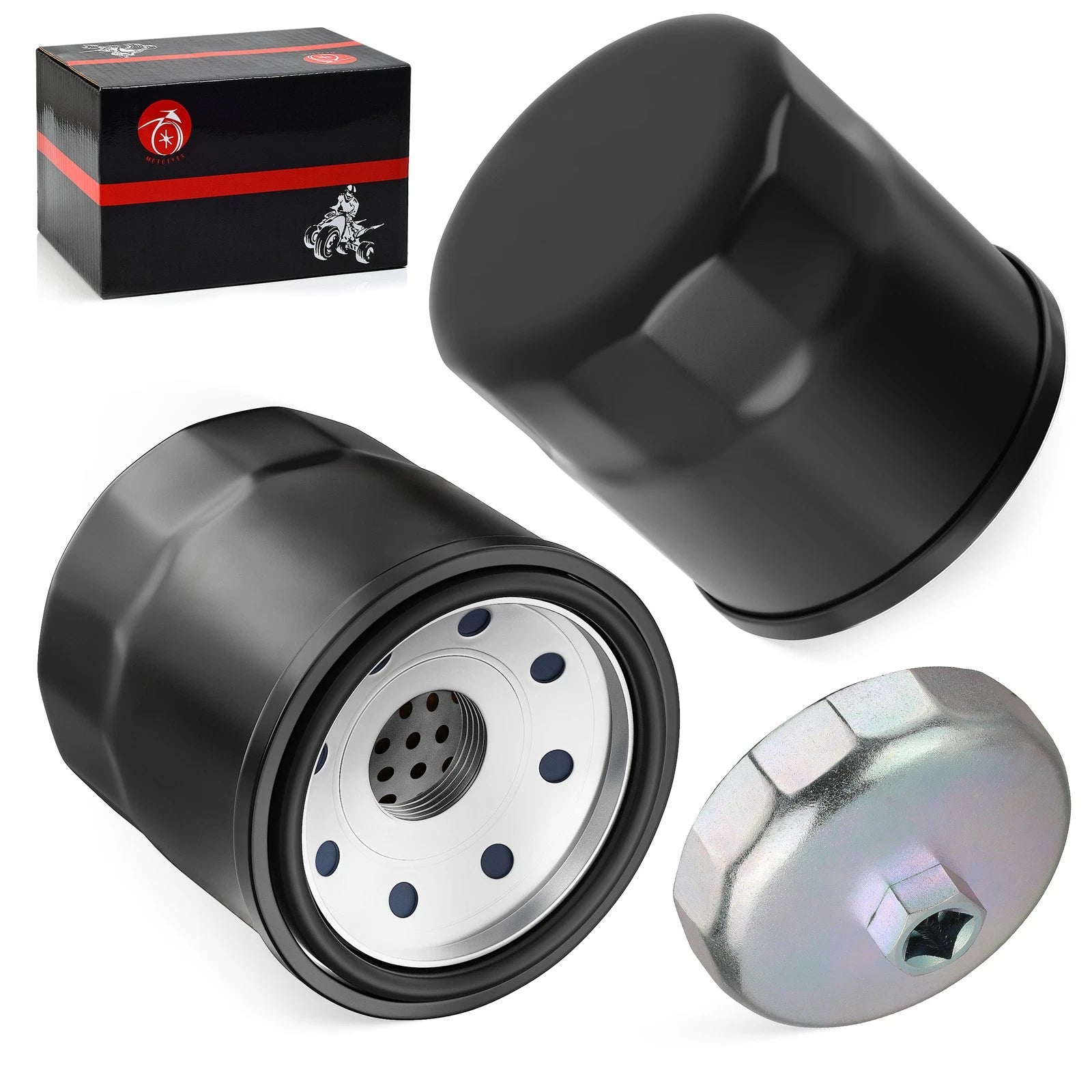 2 Pcs Oil Filter with Wrench Tool for Kawasaki Teryx KRX4 1000 (2023–2024)
