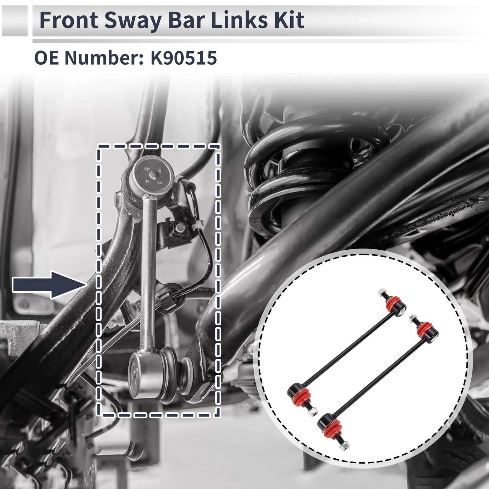Front Stabilizer Bar Links for BMW 323CI (2000) No.K90515, Set of 2