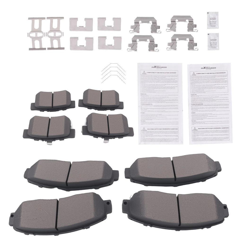 Front & Rear Ceramic Brake Pads Kit for Honda Crosstour (2012–2015) P1086 P1521