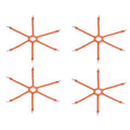 4PK Tire Chains for Light Trucks (Fits 18"-25" Rims) 0218 Rubber Adjuster Spider