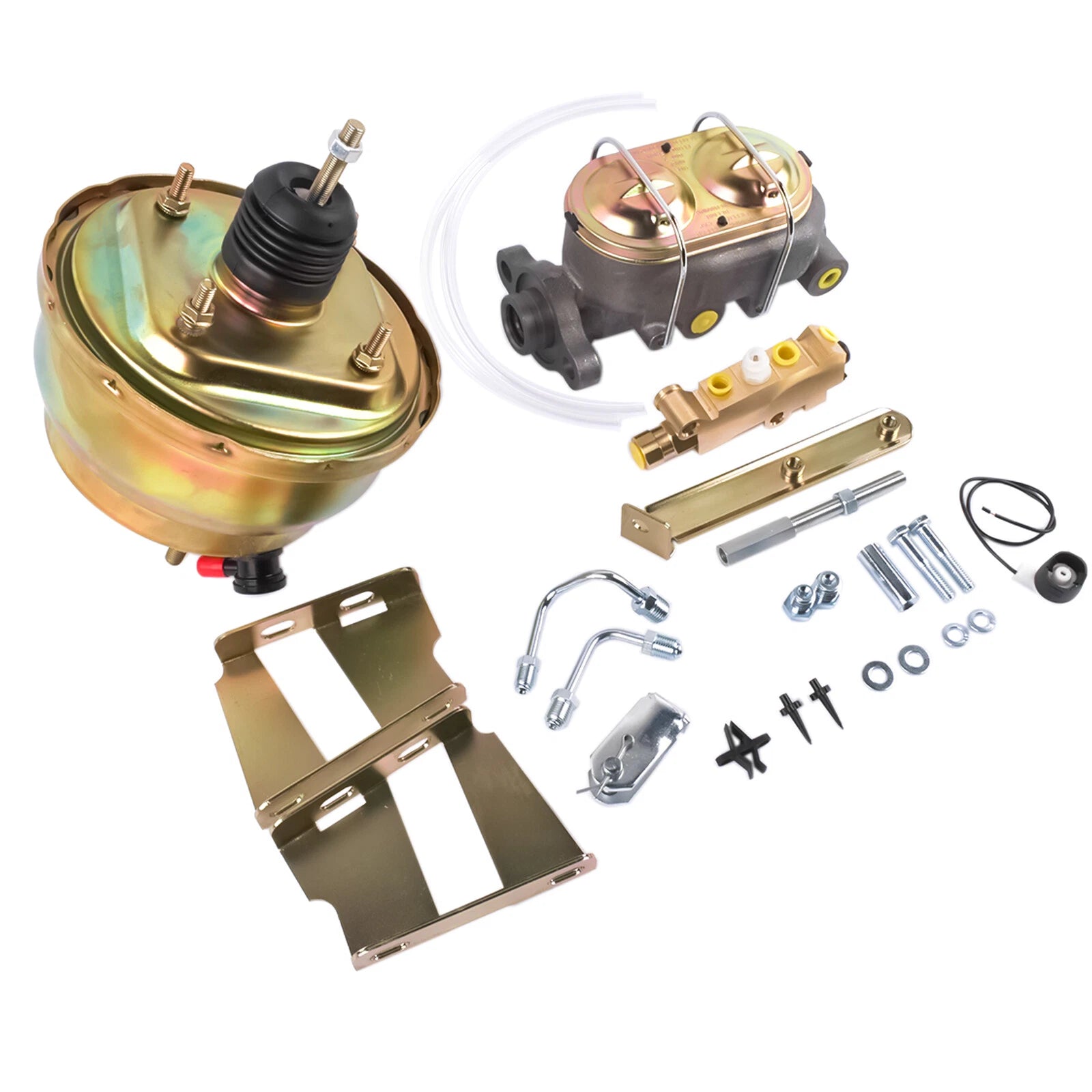 8" Dual Zinc Power Brake Booster + Master Cylinder 1" Bore for Chevy (1955–1957)