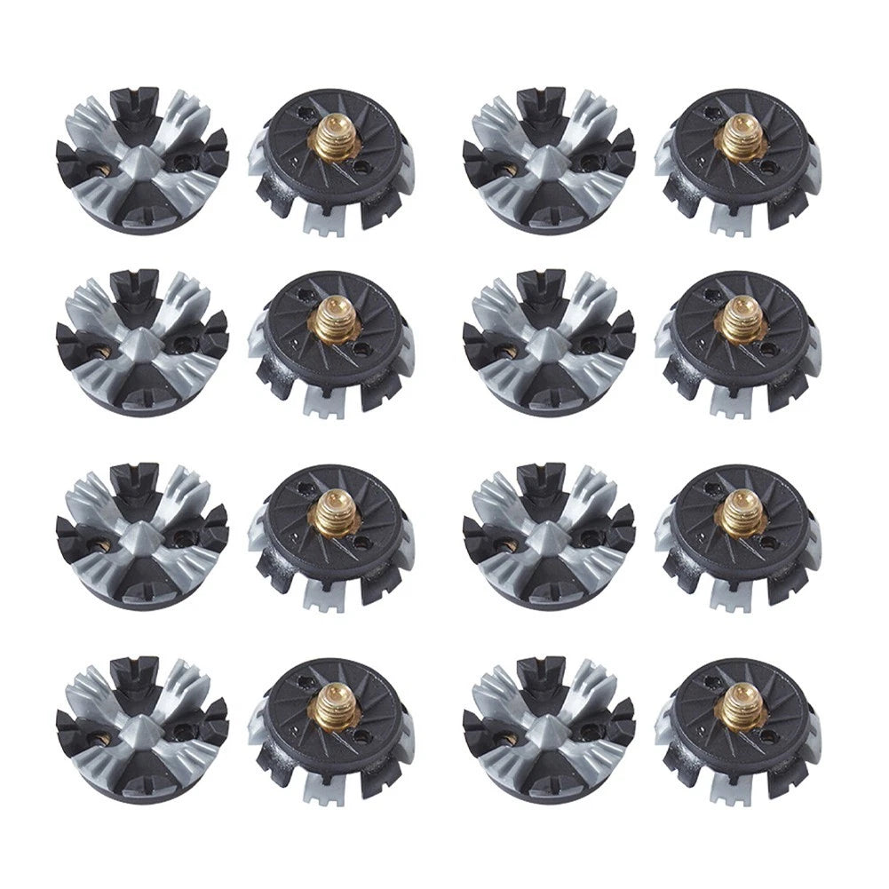 16 Pack Rubber Golf Shoe Cleats for Metal Thread Shoes - 8 Contact Points