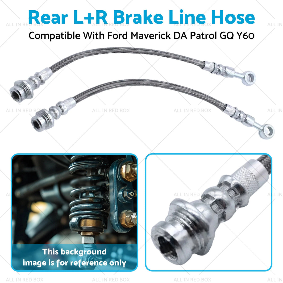 Brake Line Hose Set of 2 for Nissan Patrol GQ (1990–1997) RB30 RD28T