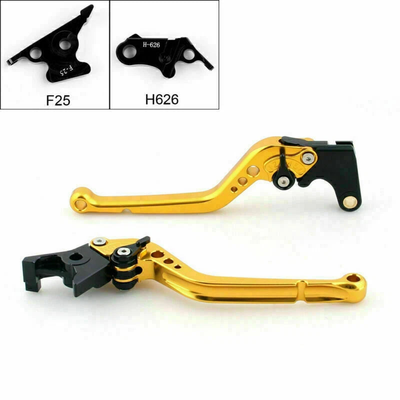 Long Brake Clutch Levers for Honda CBR500R (2013–2014) Gold T9