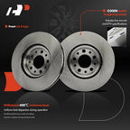 Set of 2 Front Disc Brake Rotors & Ceramic Pads for Jeep Compass Renegade (2017–2022)
