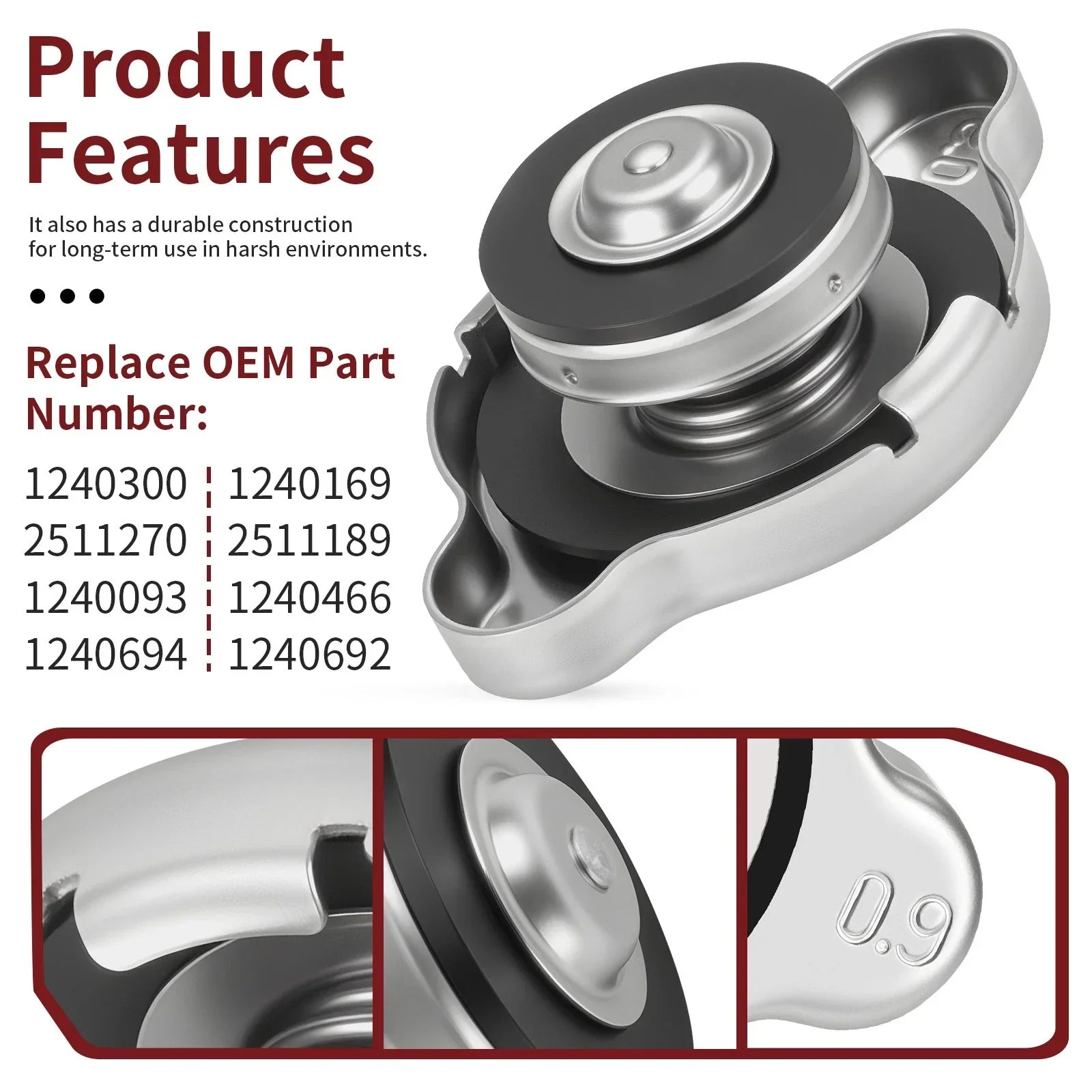 Radiator Pressure Cap for Polaris Magnum 425, Magnum 500 (1995–1999)