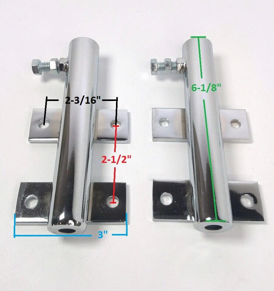 Chrome Flag Holders Kit for Jeep Wrangler JK (2007–2018)