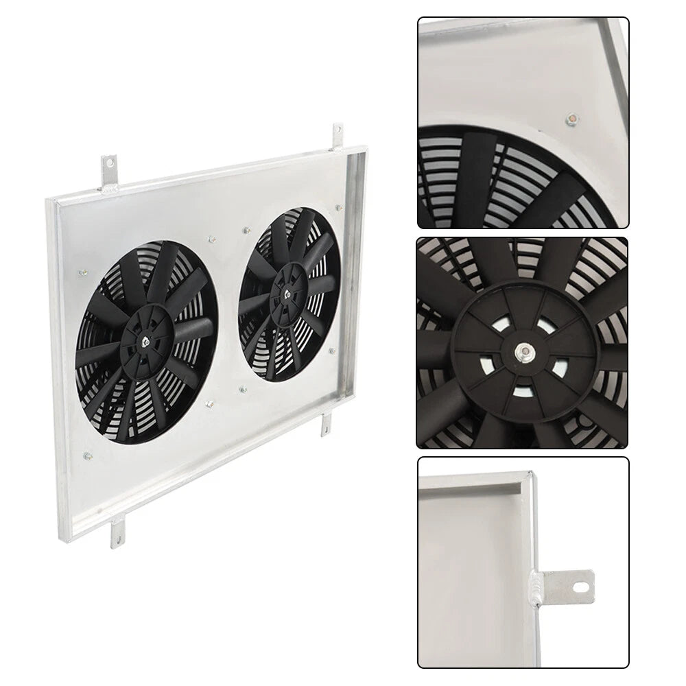 Radiator Shroud with 2 12" Fans for Ford F-Series 150 250 350/Bronco (1985–1997)