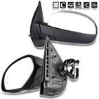 Set of 2 Power Fold Heated Chrome Mirrors for Chevy GMC (2007–2013)