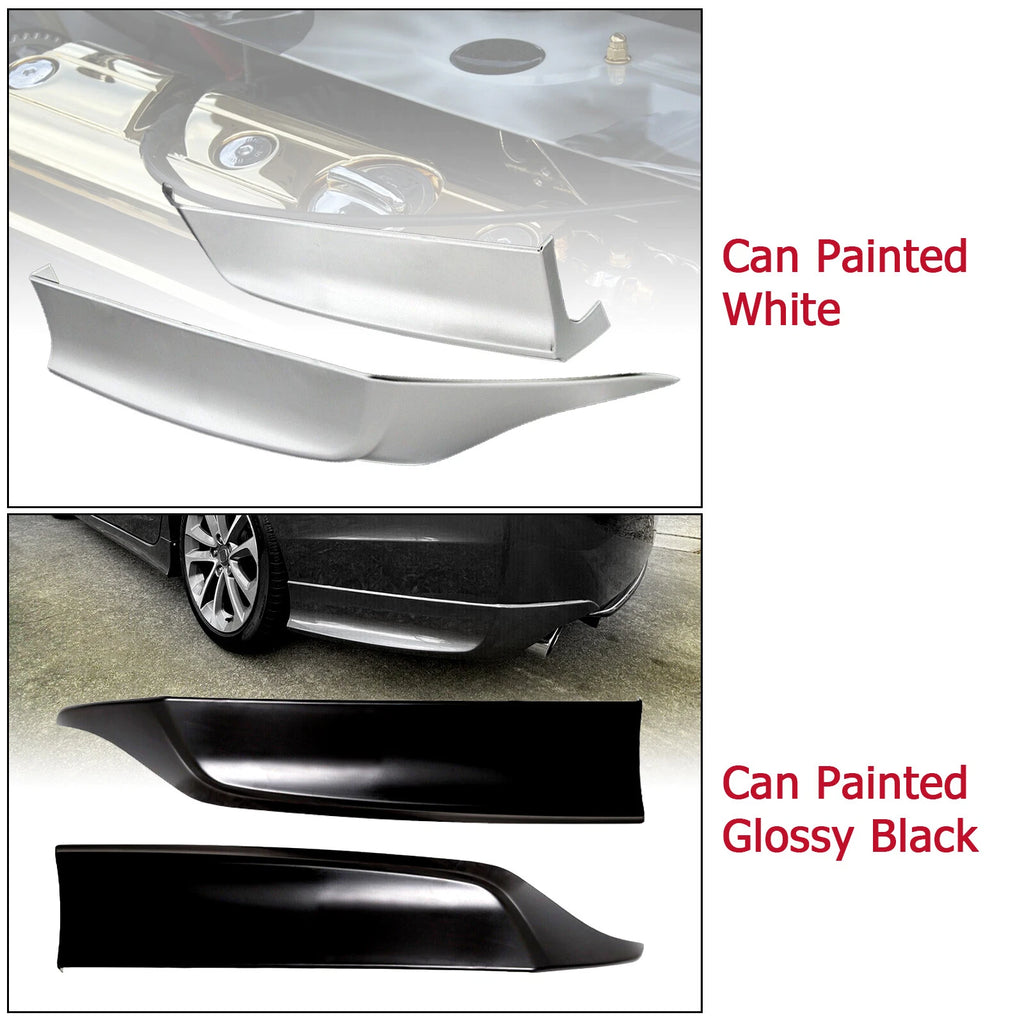 Set of 2 Black Rear Bumper Spoiler Lips for Honda Accord (2013-2015)