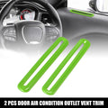 2 x Door Air Condition Outlet Vent Trim for Dodge Challenger (2015-2019) Green