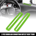 2 x Door Air Condition Outlet Vent Trim for Dodge Challenger (2015-2019) Green