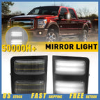 2X Clear LED White Side Marker Mirror Signal Lights for Ford F250 F450 F350 F550