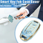 Key Fob Cover for Hyundai Accent Tucson 3 Button TPU Blue ()