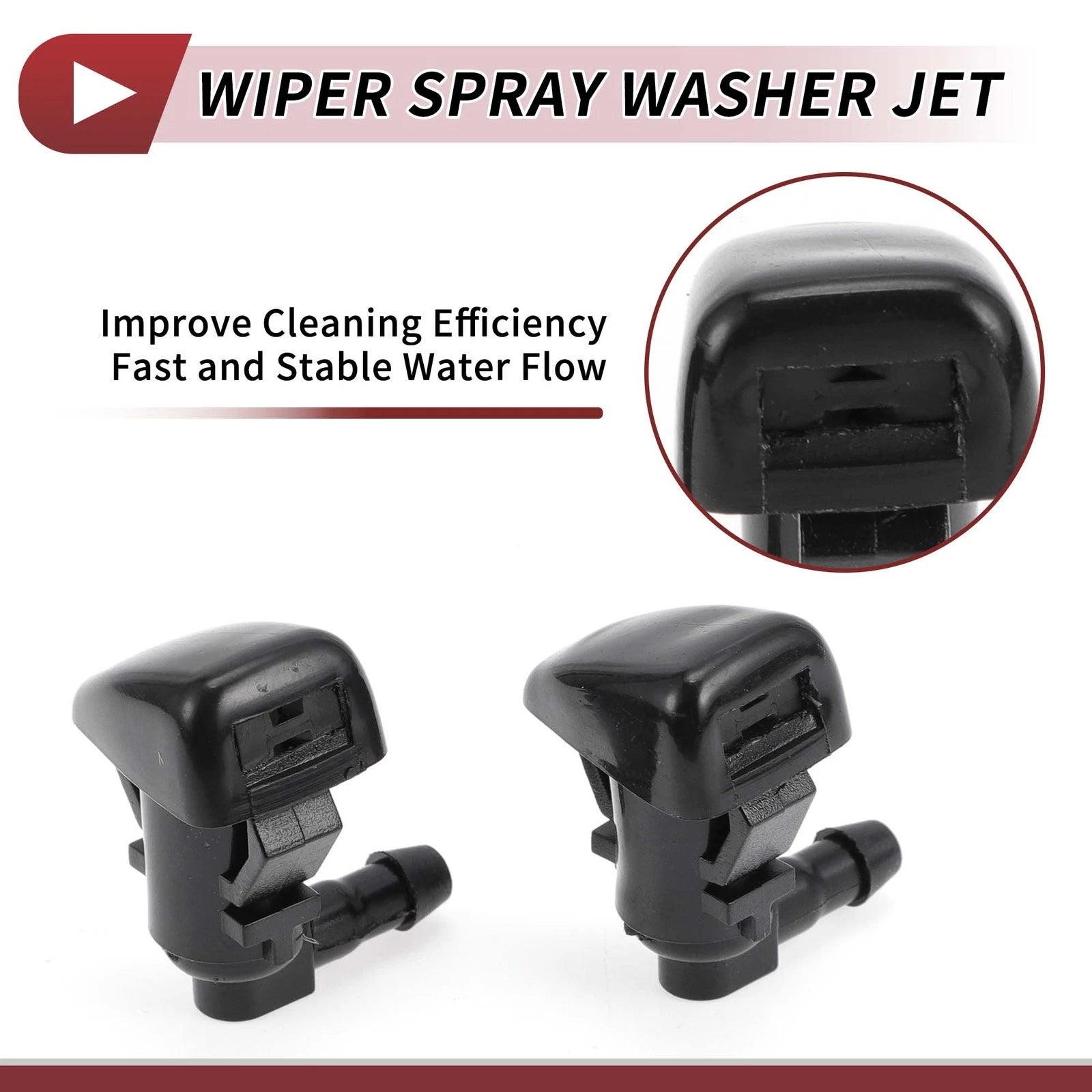 2X Windshield Washer Nozzle for Dodge Charger, Chrysler 300 (No. 5182327AA)