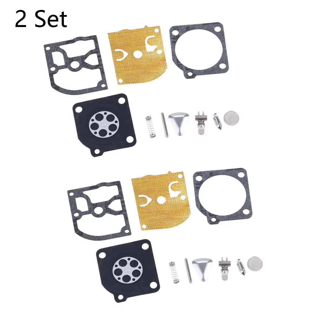 Set of 2 Carburetor Rebuild Kit for Zama RB-45 (C1Q EL1/EL5/EL6/EL7/EL10/M43)