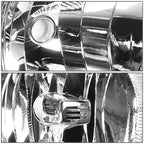 Pair of Black/Amber Signal Headlight Lamps for Chevy Silverado (2007–2014)