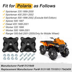 2Pcs Rear Wheel Hubs Kit for Polaris Sportsman 330 335 400 500 (2000–2014)