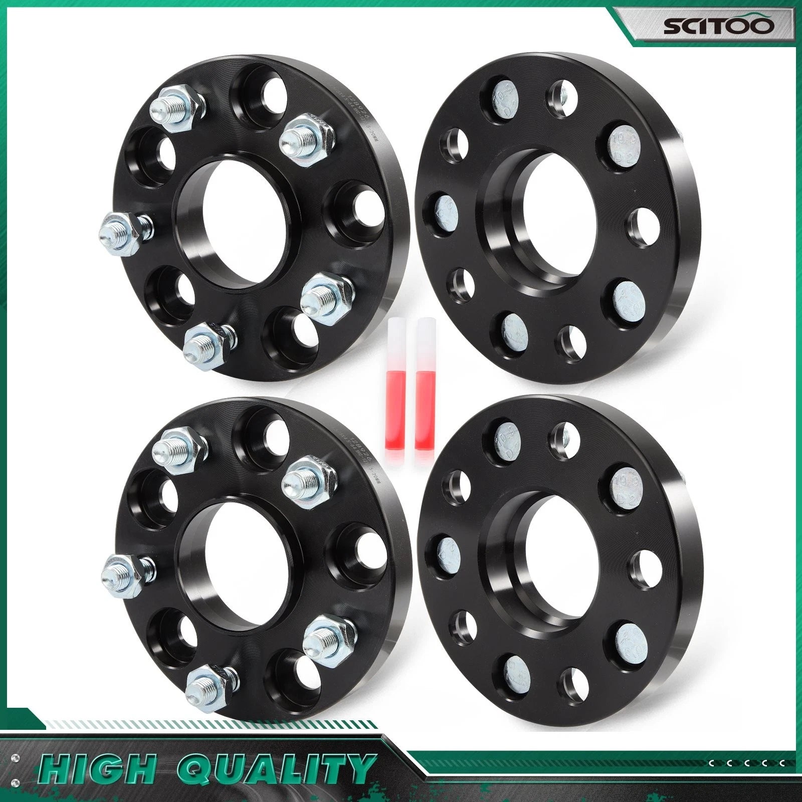 Set of 4 Wheel Spacers 5x4.5" 20mm M12x1.5 for Acura RDX (2007–2025) TSX (2004–2014)