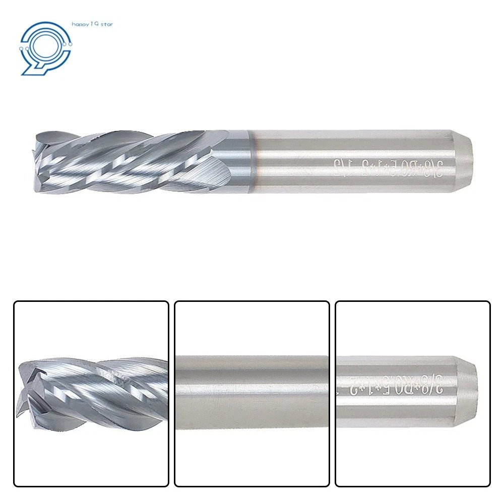 3/8" 4 Flute Carbide End Milling Cutter (2-1/2" Overall Length)