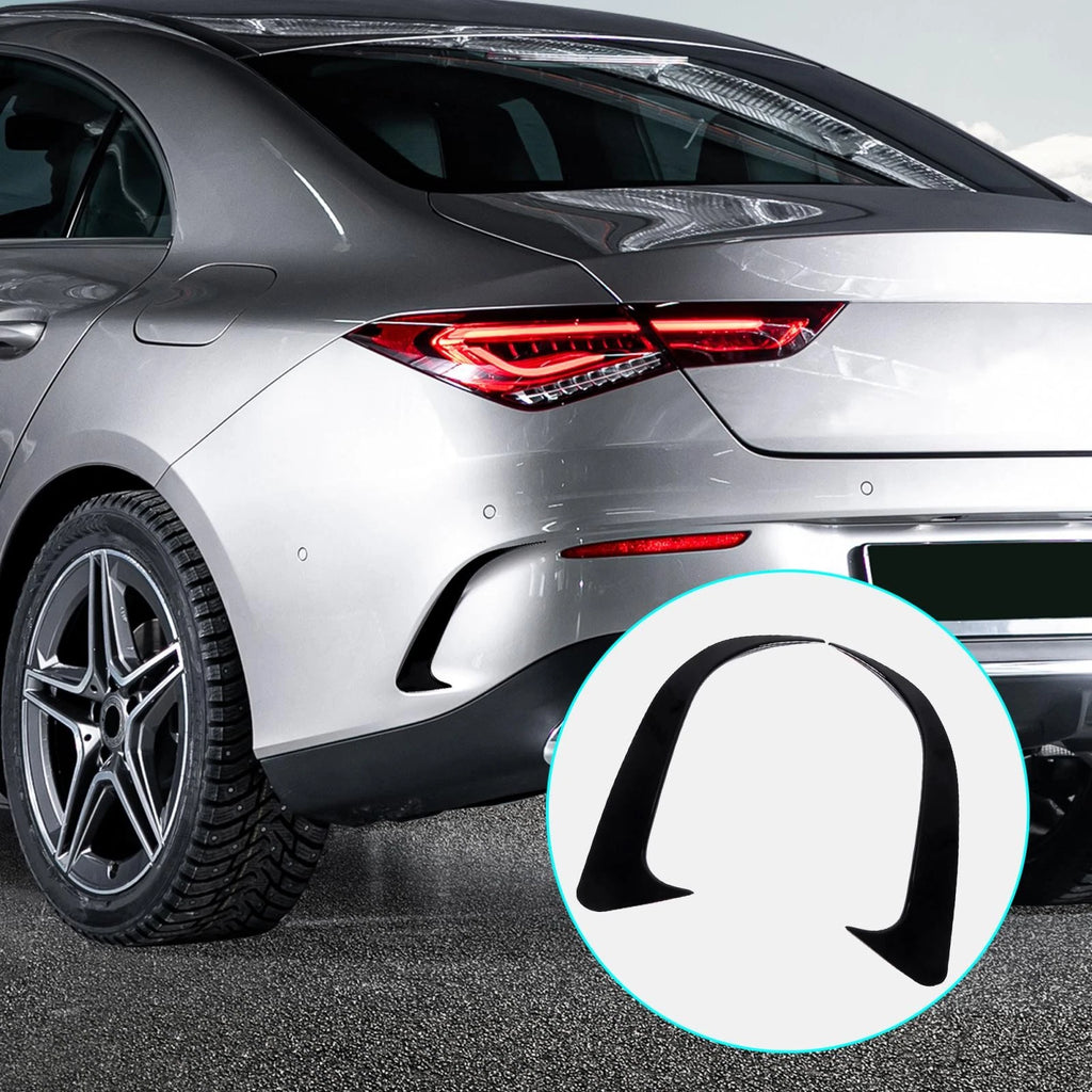 1 Pair Rear Bumper Spoiler Air Vent Outlet Cover Trim for Mercedes-Benz CLA (2014–2019)