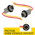 2X T10 168 194 Bulb Extension Wiring Harness Connector Socket